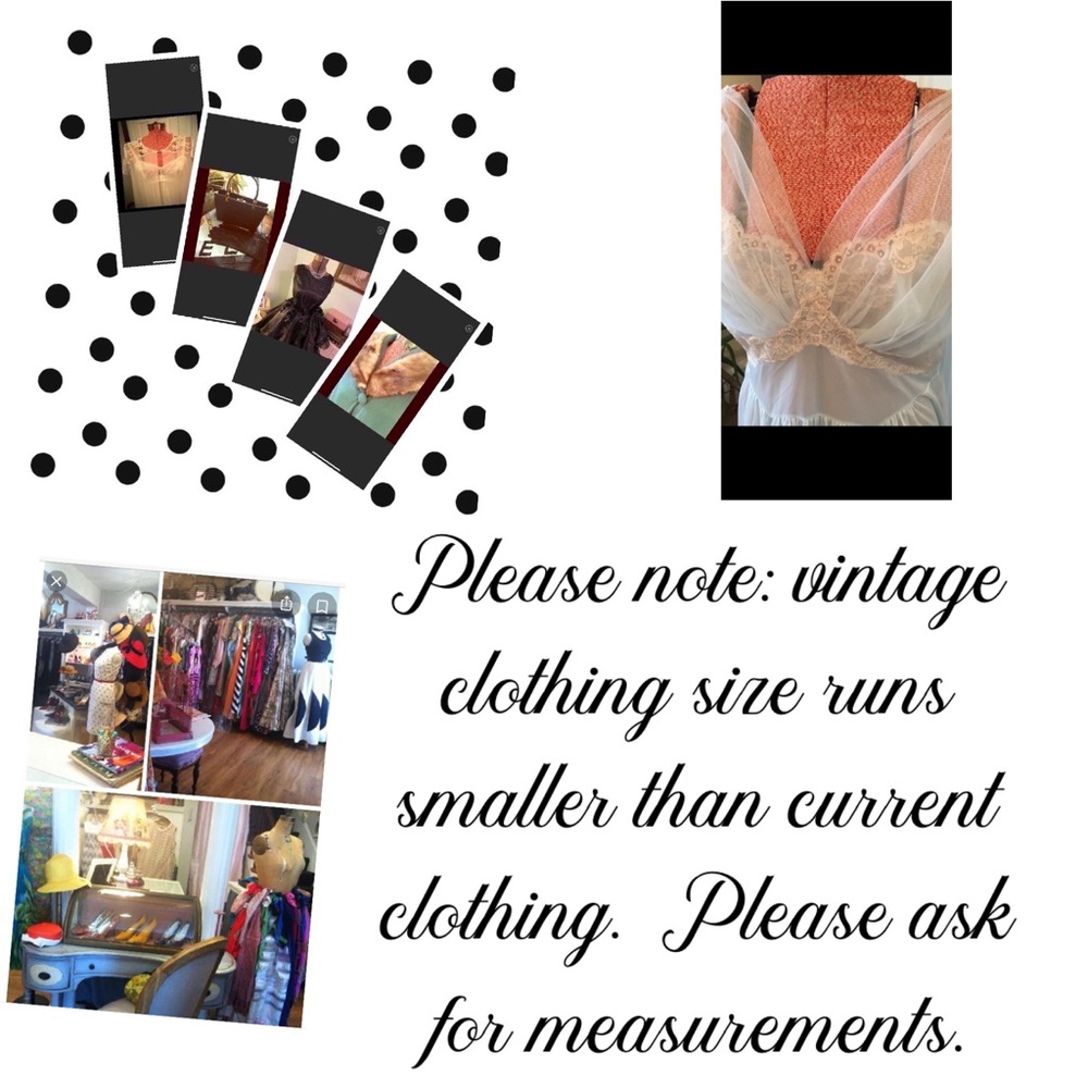 A note about vintage clothing...